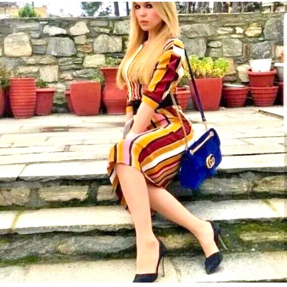 Zara Midi Striped Studio Dress - Picture 5 of 15